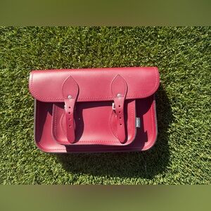 Zatchels British handmade leather Cambridge Satchels Messenger bag Oxblood red